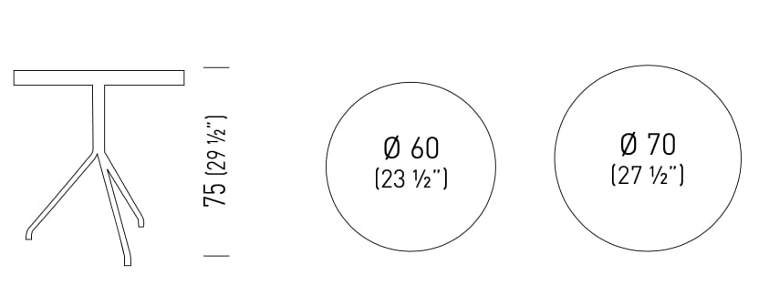 Круглый металлический стол GABER LOL ROUND ARCH-00111985 - Вид №4