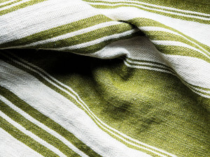 Льняная полосатая ткань