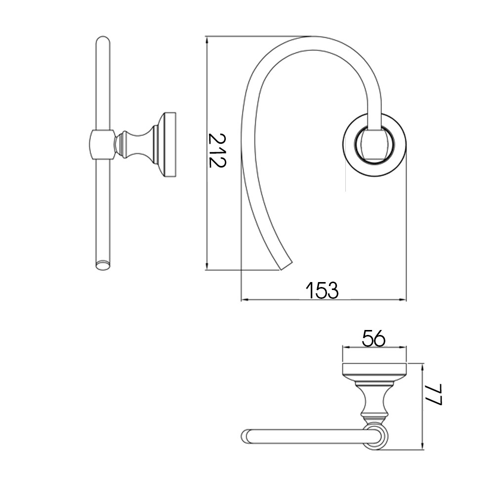 RB52006 Полотенцедержатель Raiber  - Вид №1