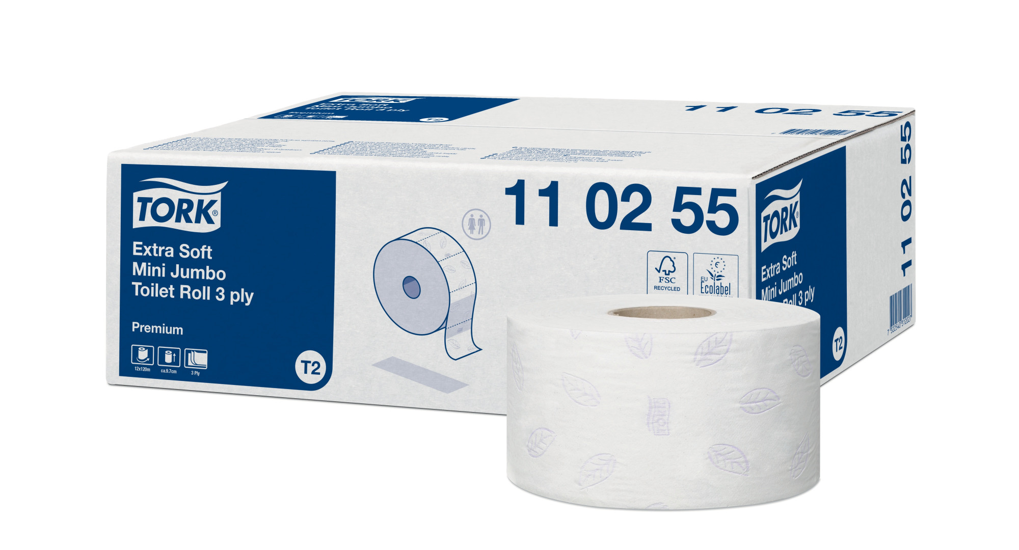 11025538 Туалетная бумага премиум-класса Mini Jumbo Extra Soft, 3 слоя Tork 