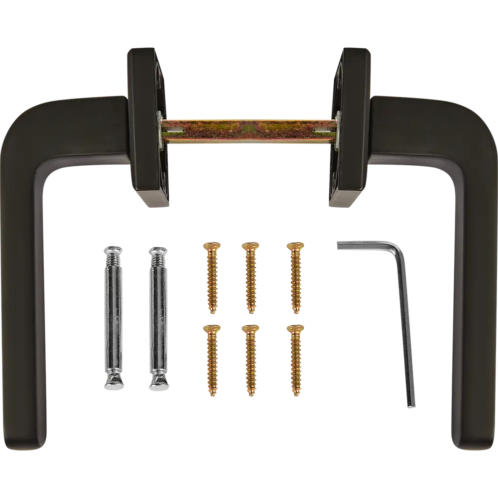 Дверные ручки Edson EDS-Natalie Q1, без запирания, цвет черный STLM-2090886 - Вид №1