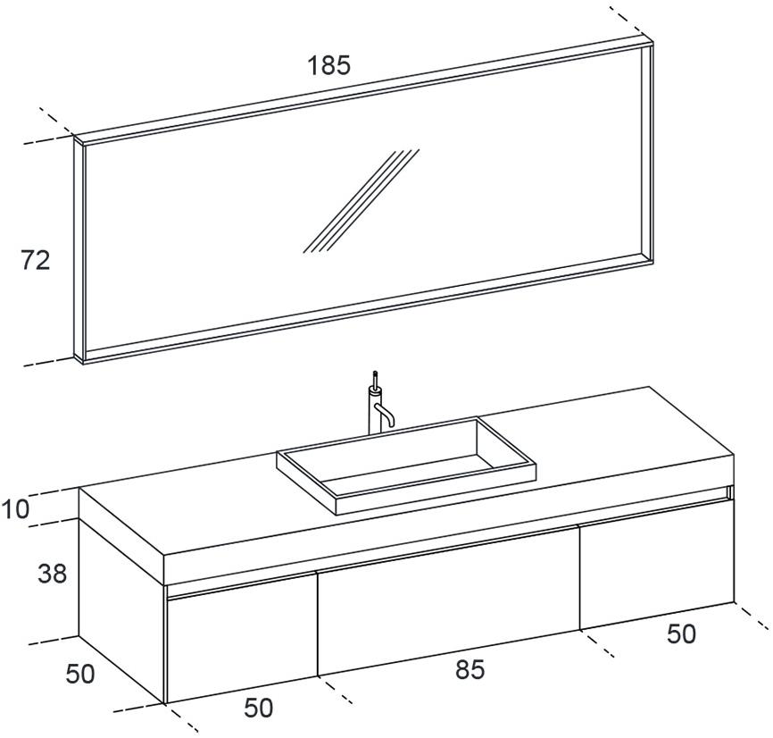 RAB Arredobagno Тумба под умывальник с зеркалом Thai sun-id-1376088 - Вид №3
