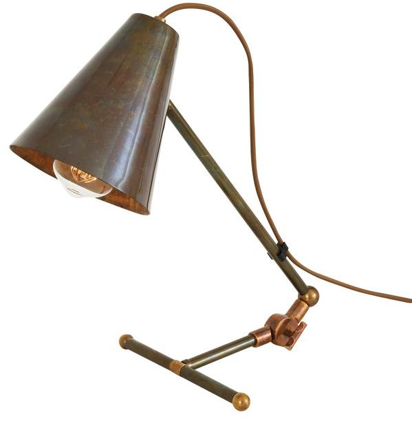 Mullan Lighting Настольная лампа с прямым и отраженным светом ручной работы led из латуни в современном стиле  Mltl037  - Вид №1