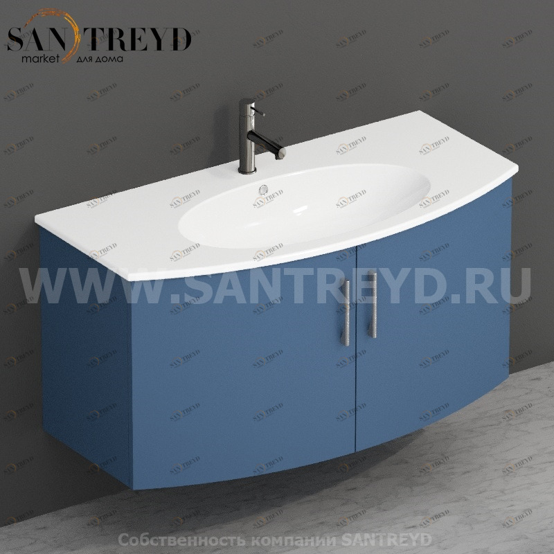 MDMA10Y083 Тумба с двумя створками 98 см синяя Globo 4ALL Италия Ceramica Globo