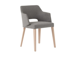 Мягкий тканевый стул с подлокотниками