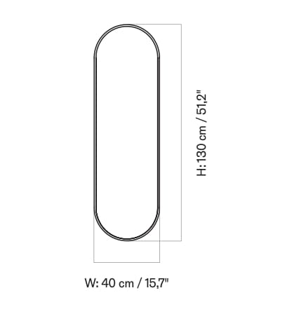 Овальное настенное зеркало Audo Copenhagen Norm ARCH-00128372 - Вид №4