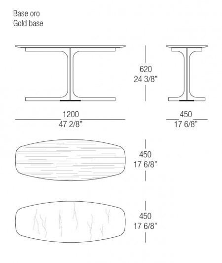 MisuraEmme Деревянный журнальный столик с основанием 4 звезды sun-id-1374017 - Вид №6