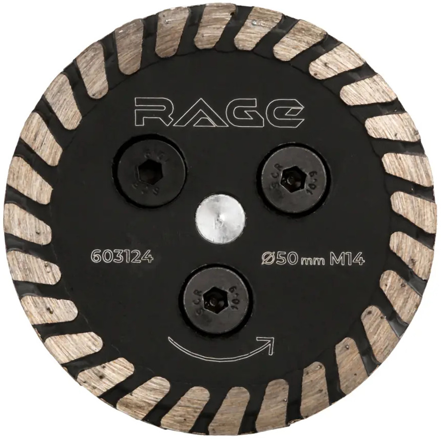 Алмазный диск Rage 50мм для подрезки плиточного клея с фланцем М14 88483345