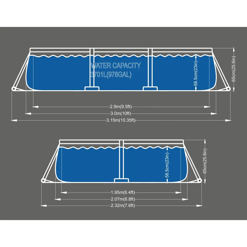 Каркасный бассейн Avenli для дачи и сада 325×122 см 89335193 STLM-0950957 - Вид №7
