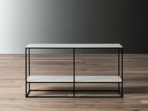 Meridiani Прямоугольная деревянная консоль с полками Hardy