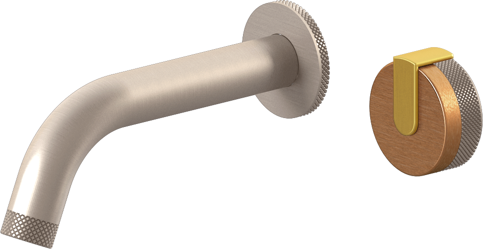 E-11535-R1BRG-L1BAU-SN Настенный прогрессивный смеситель скрытого монтажа для раковины GRAFF MOD+