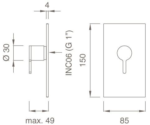 Ceadesign Запорный кран быстрого шага из нержавеющей стали Innovo Inv 150 - Вид №1