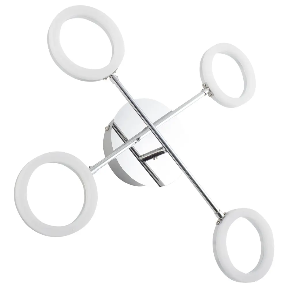 Светильник потолочный светодиодный Inspire «Iring», 8 м2, теплый белый свет, цвет хром 16093310 STLM-2173346  - Вид №2
