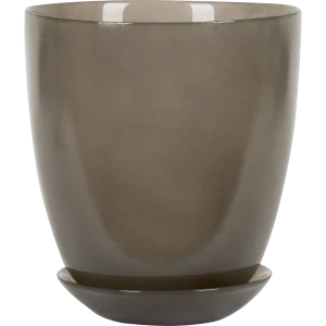 Горшок цветочный для орхидей Nina Glass ø15.8 h15.8 см v2 л стекло серый