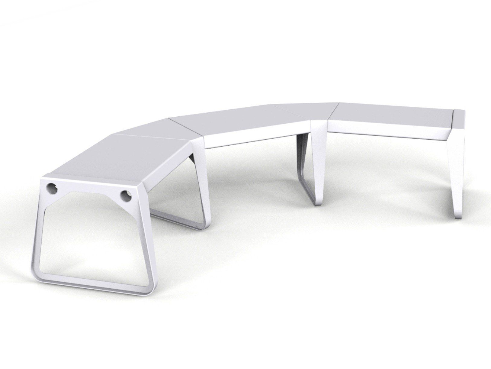 Модульная алюминиевая скамья Quinze & Milan ACÀ ALLÀ ARCH-00012707 - Вид №1