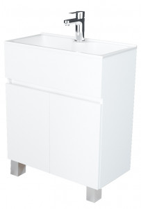 У83301 Тумба с раковиной Mira 60Н 2д. Белый глянец 1 Marka MIRA