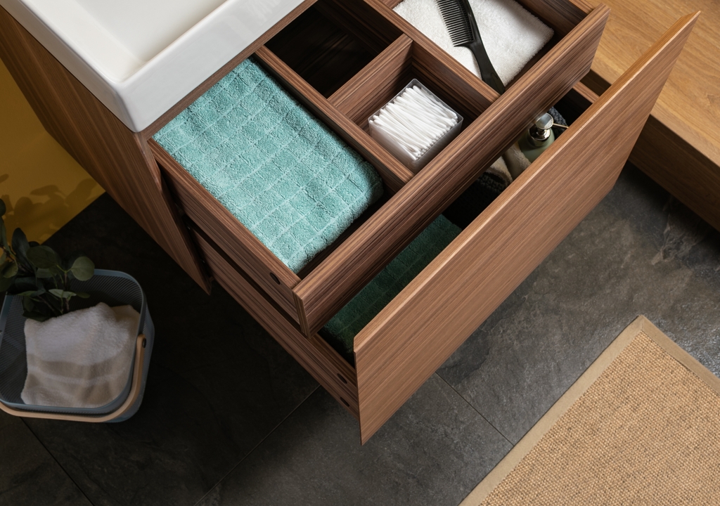 Тумба с раковиной Aquanet Нью-Йорк 60 орех 0020394500198206 - Вид №7