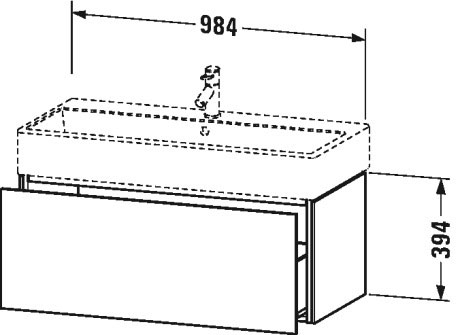 LC617801818 L-Cube Тумбочка подвесная Белый матовый, декор Duravit - Вид №1