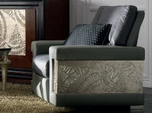 Cantiero Кресло с серебряной обивкой и подлокотниками Étoile day