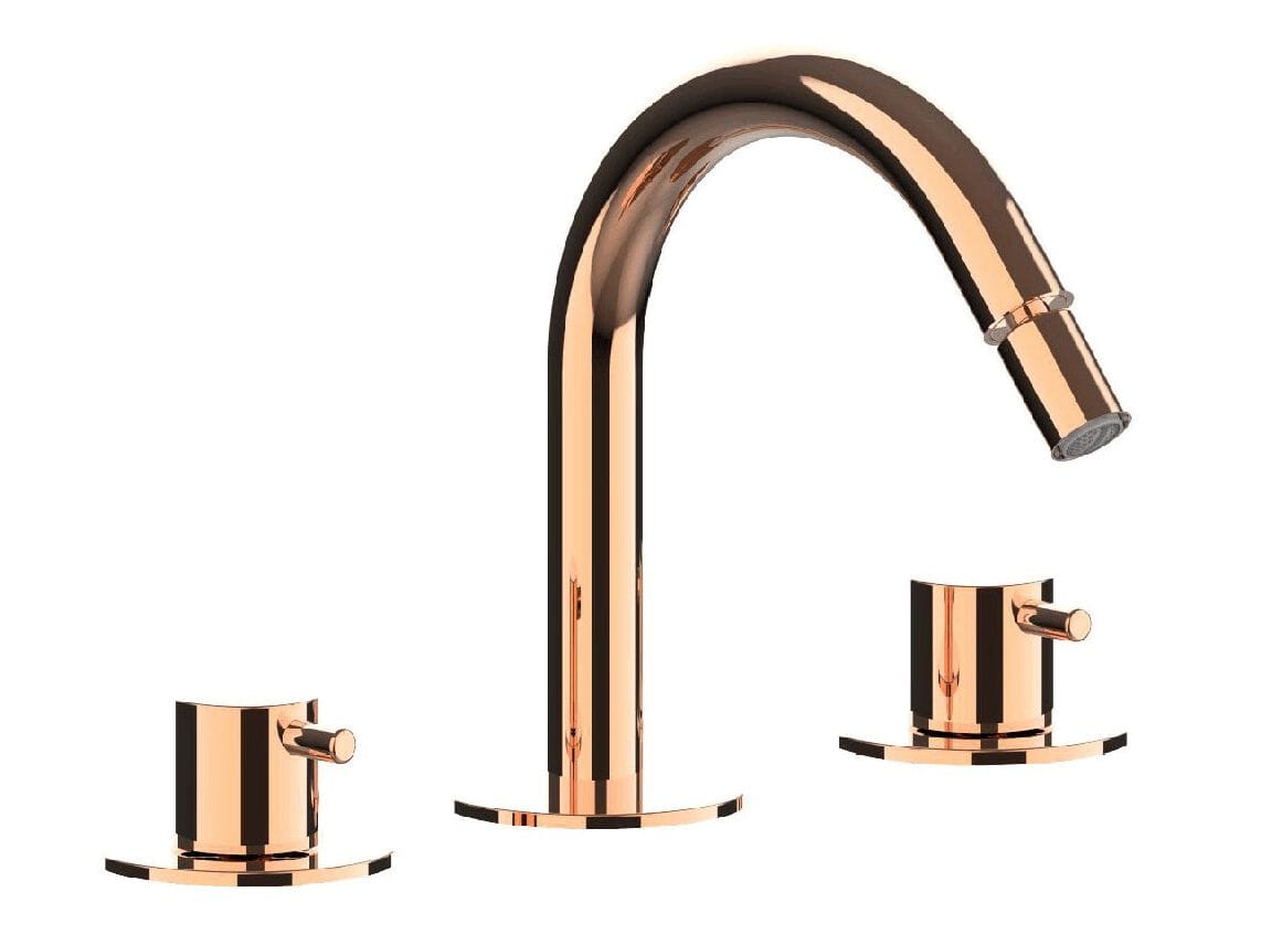 Смеситель для биде с 3 отверстиями для пола с отдельными розетками Rubinetterie Frattini Pepe XL ARCH-00131328