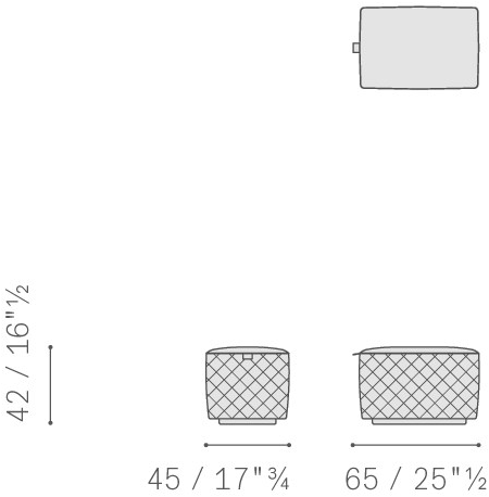 Poltrona Frau Прямоугольный пуф из ткани La collezione - mobili e complementi sun-id-1480978 - Вид №11