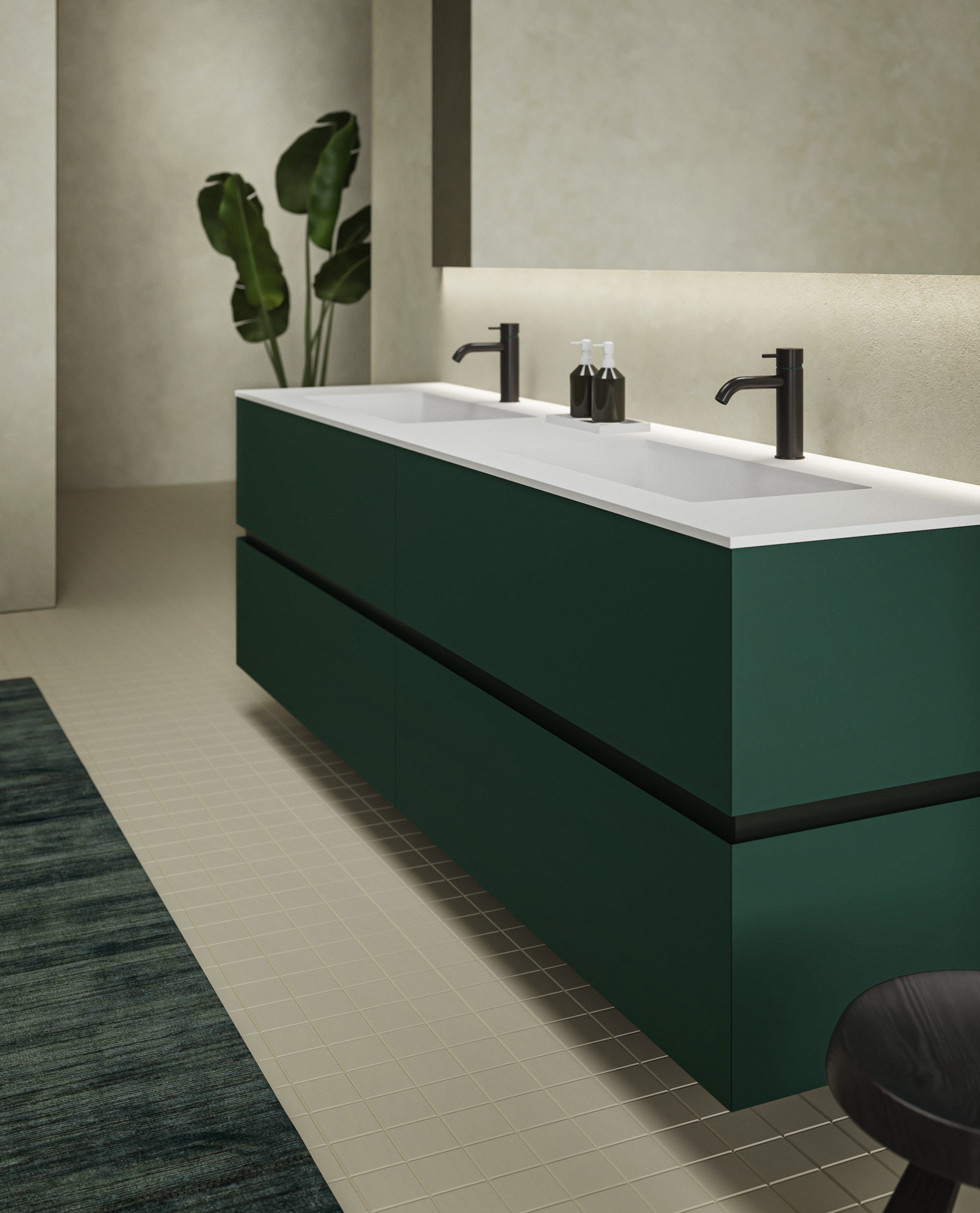 Двойной шкаф для умывальника с ящиками со встроенной раковиной Moab DRESSCODE ARCH-00134635 - Вид №1