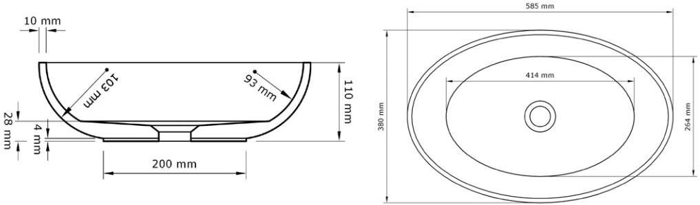 Накладная раковина на столешницу  овальная Acquabella On top sun-id-1397242 - Вид №5