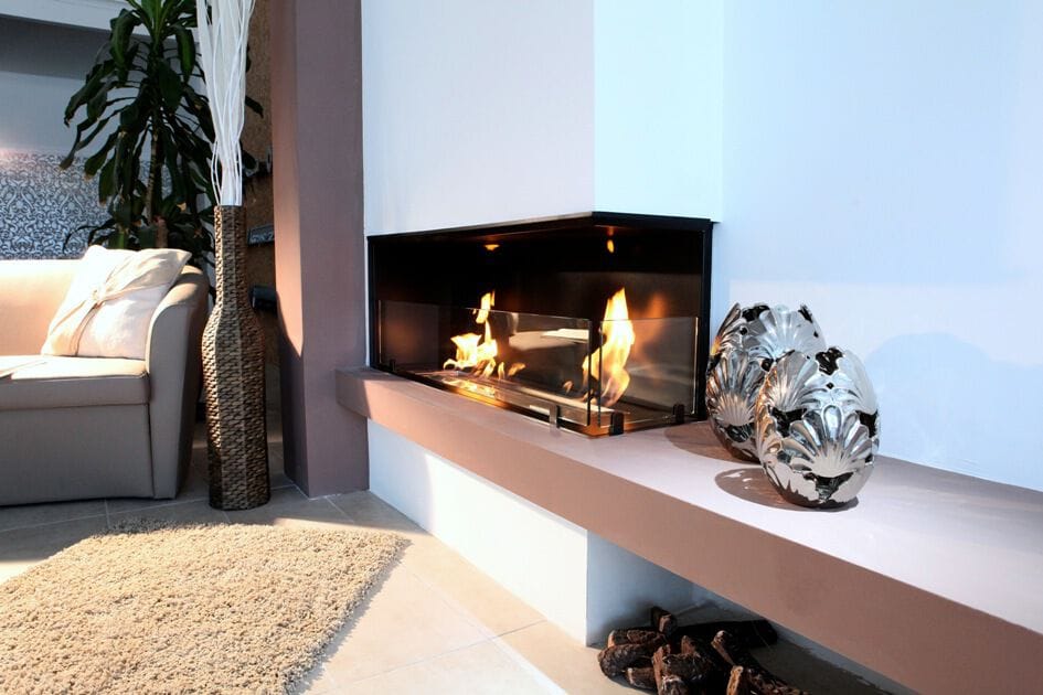 Угловой встроенный камин на биоэтаноле bioKamino Bkbf ARCH-00045635 - Вид №2