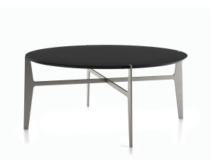 Круглый металлический журнальный столик