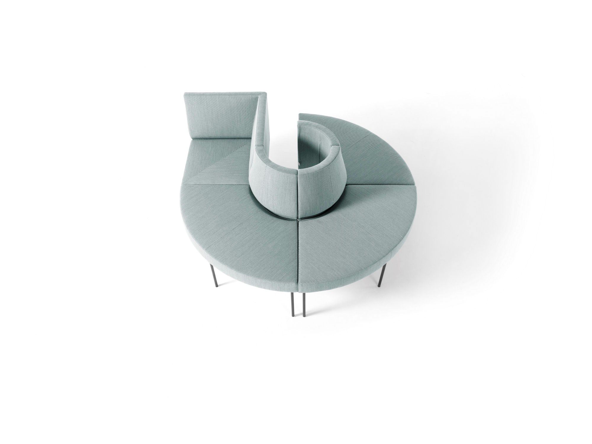 Модульная выпуклая скамья из ткани SITIA Laguna ARCH-00133121 - Вид №40