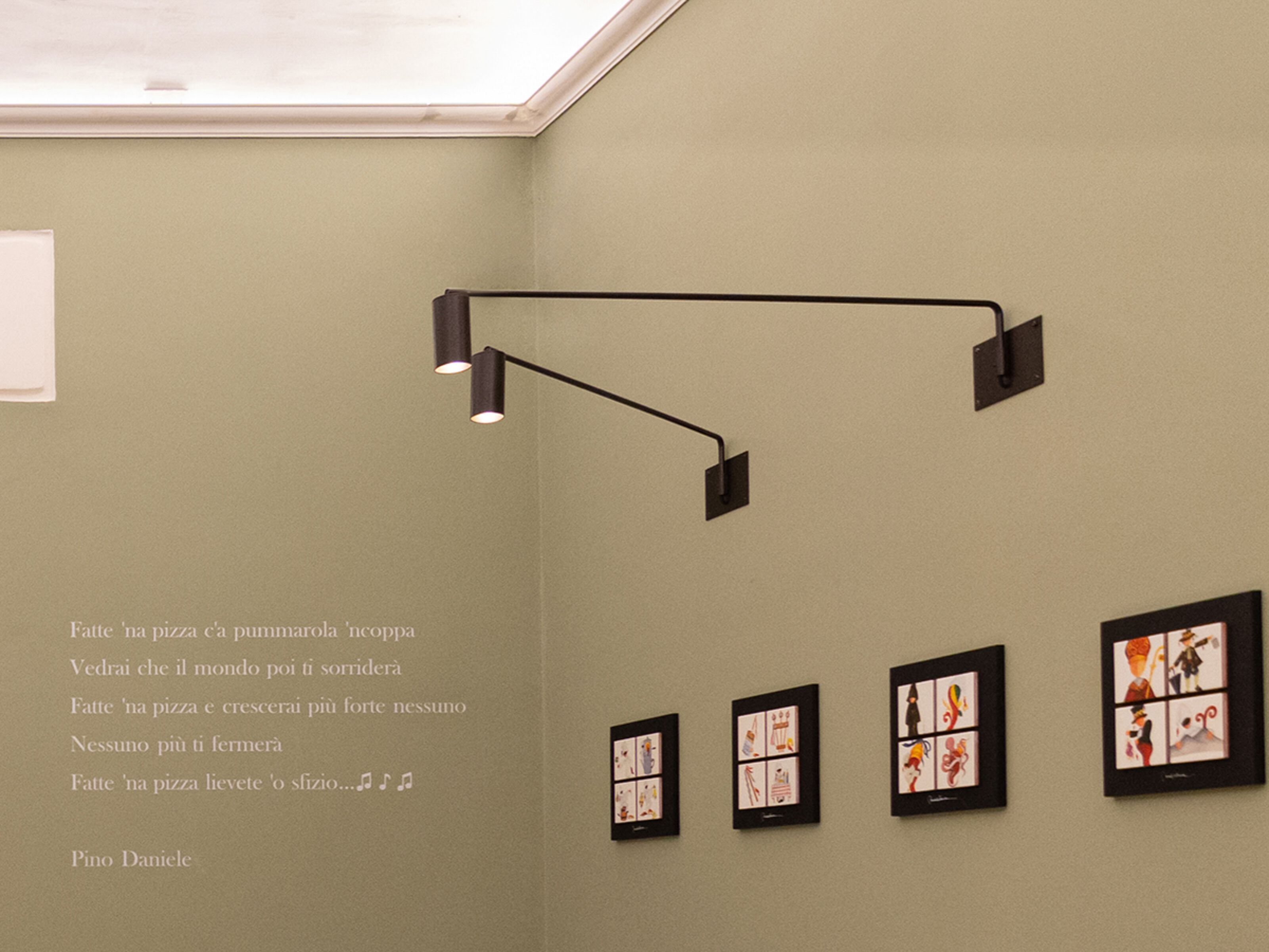 Регулируемая железная настенная лампа Renzo Serafini CANNA DA PESCA CON BICCHIERE ARCH-00094381 - Вид №3