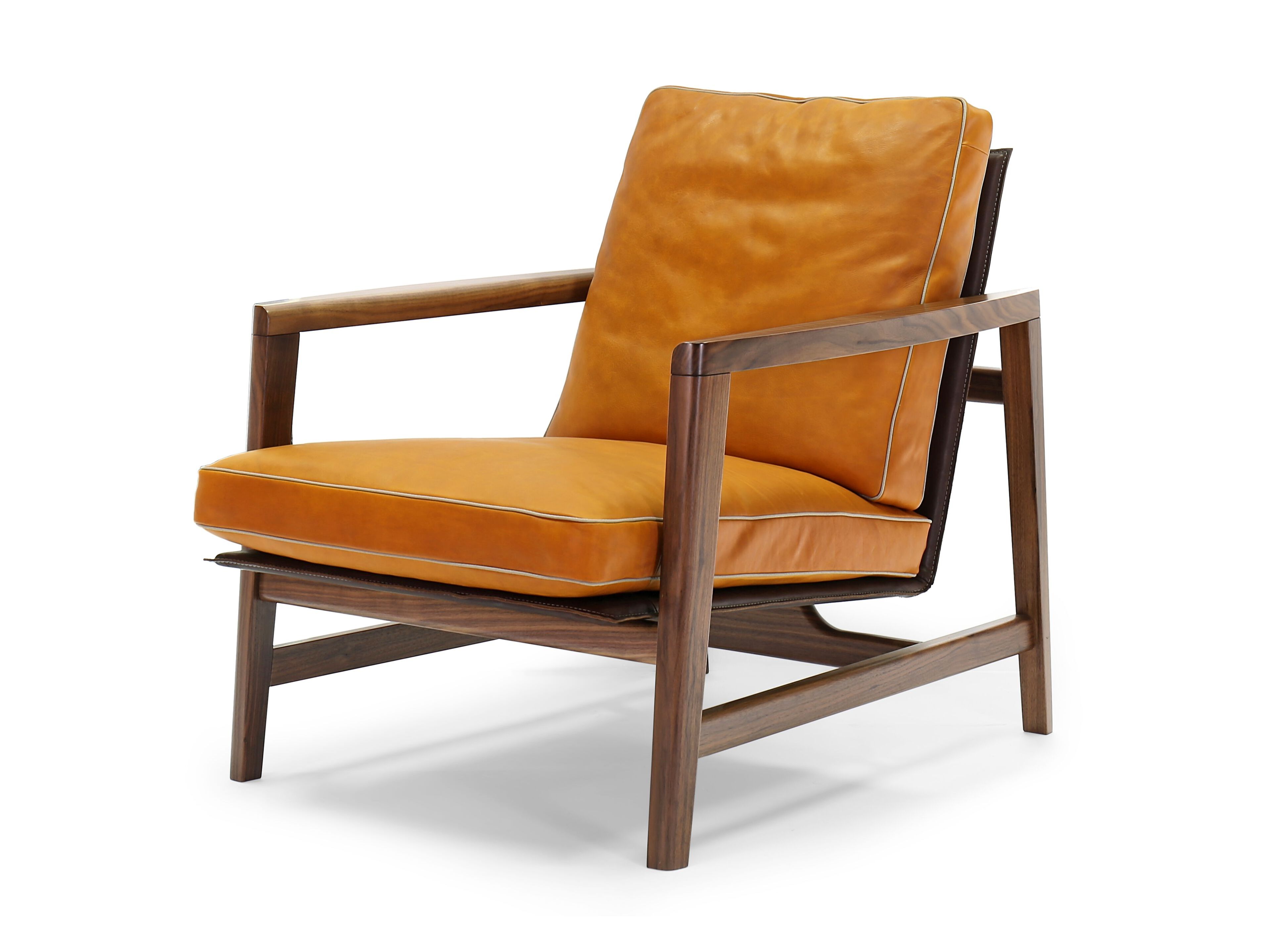 Кожаное кресло с подлокотниками Borzalino SEAN ARCH-00110599