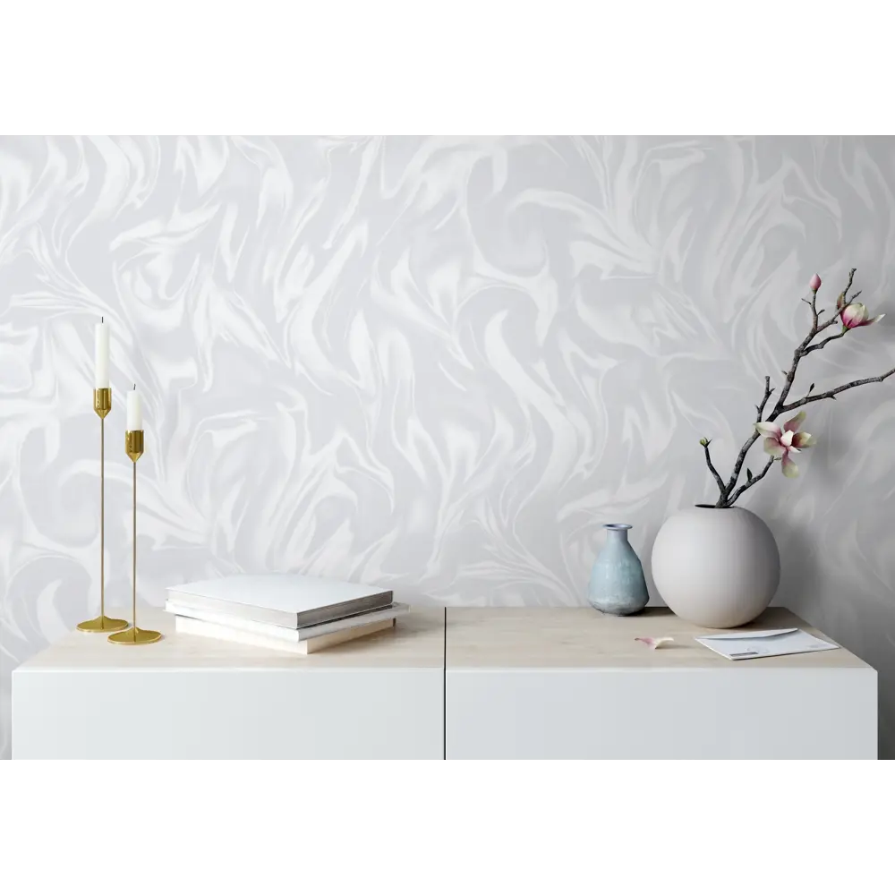 Флизелиновые обои Victoria Stenova Arte в насыщенном графитовом оттенке 89363943 STLM-0811824 - Вид №3