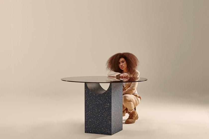 Sancal Круглый стол со стеклянной столешницей и основанием iq surface Vestige sun-id-1446651 - Вид №4