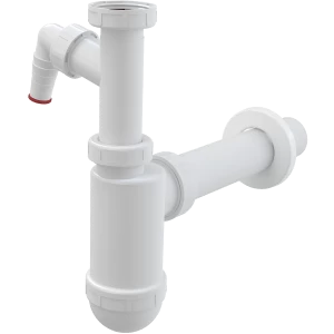 Сифон для умывальника DN40 со штуцером и накидной гайкой 5/4"