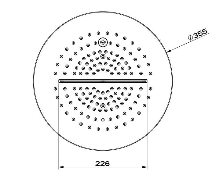 Круглая потолочная насадка для душа с водопадом Gessi ARCH-00043736 - Вид №2
