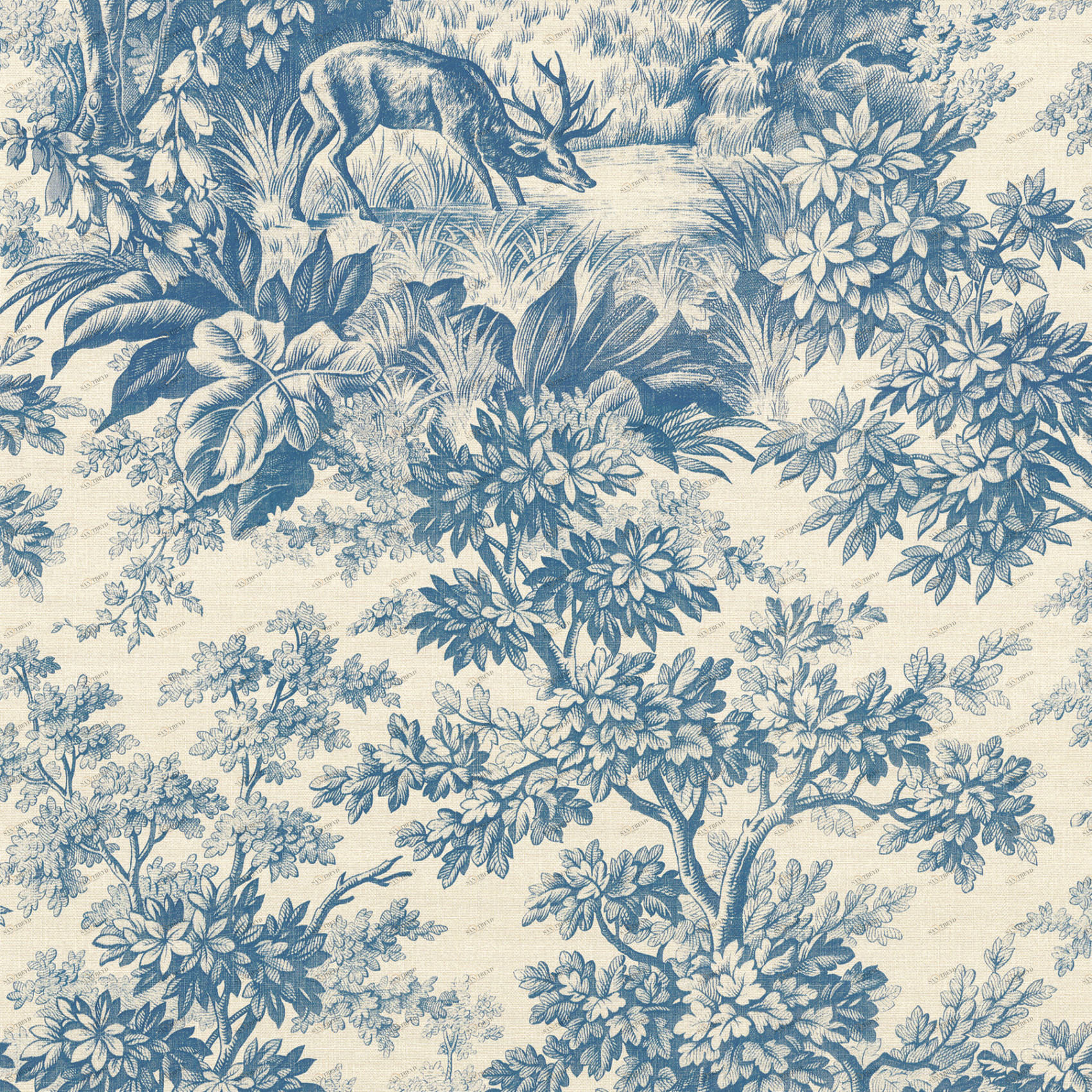 Traditional bathrooms Motivtapete Stag Toile Little Greene Stag Toile - Little Greene 