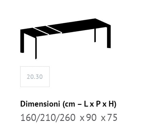 Выдвижной алюминиевый и деревянный обеденный стол Bontempi Casa GENIO ARCH-00125691 - Вид №4