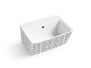 Керамическая прямоугольная подвесная раковина