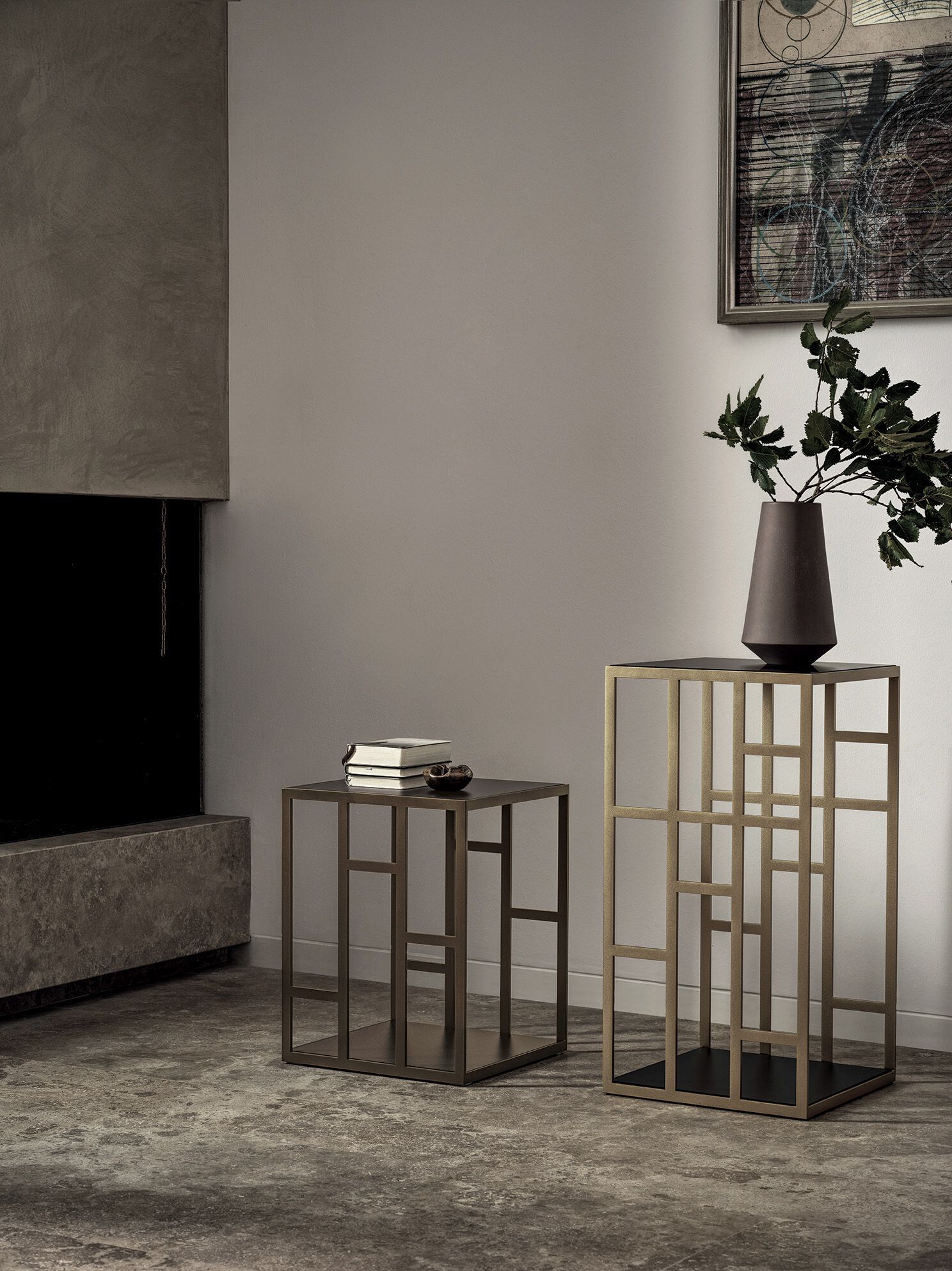 Журнальный столик из стали и хрусталя Bontempi Casa MANHATTAN ARCH-00055135 - Вид №2