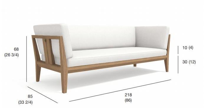 RODA 3-х местный садовый диван из канатекса Teka sun-id-1359293 - Вид №7