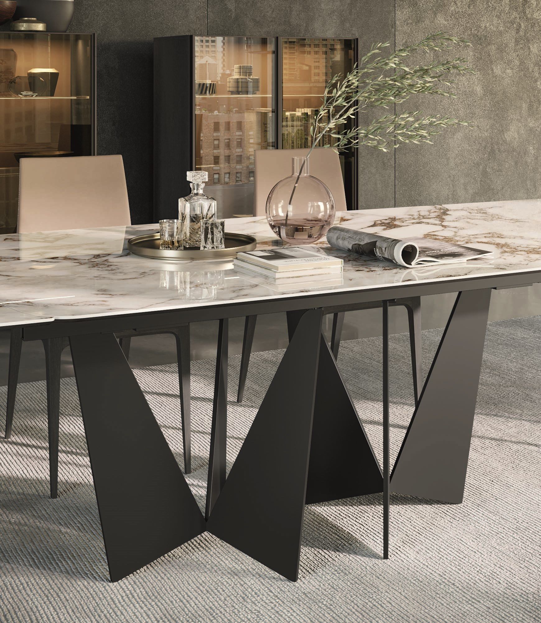 Прямоугольный выдвижной стол из керамогранита Dall'Agnese Eiffel ARCH-00046385 - Вид №2