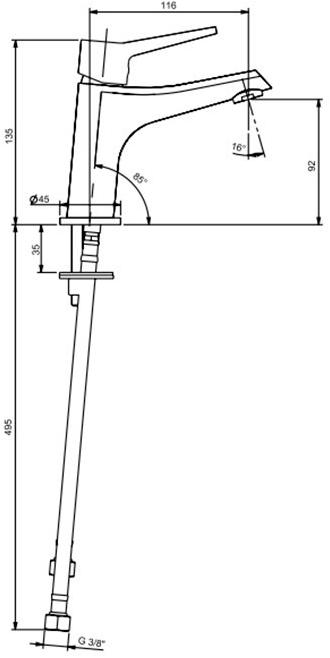 Paini Messina MECR205KM смеситель для раковины  - Вид №3