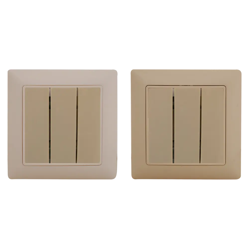 Выключатель встраиваемый ABB Basic 55 3 клавиши, цвет бежевый 13593482 STLM-2039560 Basic55 - Вид №1