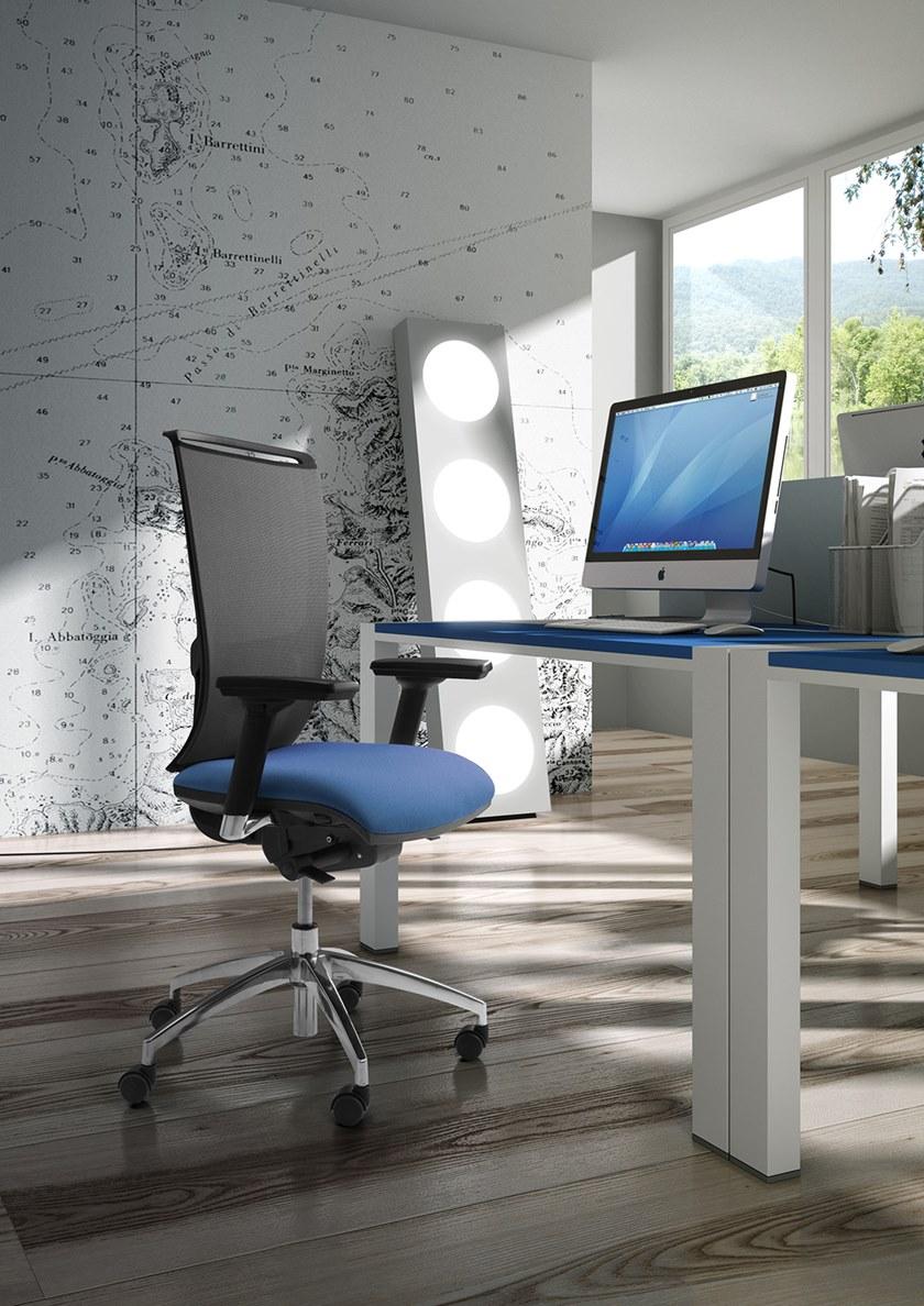 Leyform Поворотный офисный стул из ткани с подлокотниками Cometa sun-id-1486304 - Вид №10