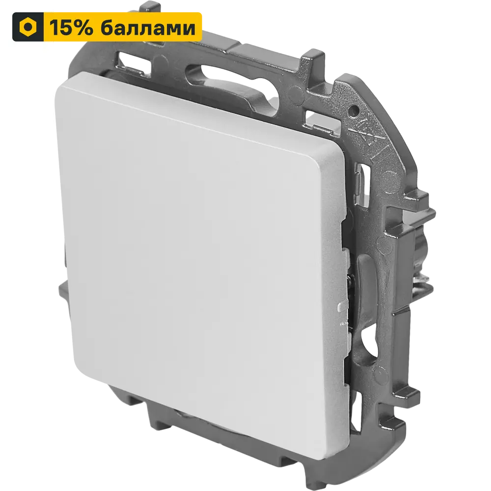 LEXMAN Lilian — выключатель одноклавишный алюминиевый для скрытого монтажа 86761696 STLM-0071404