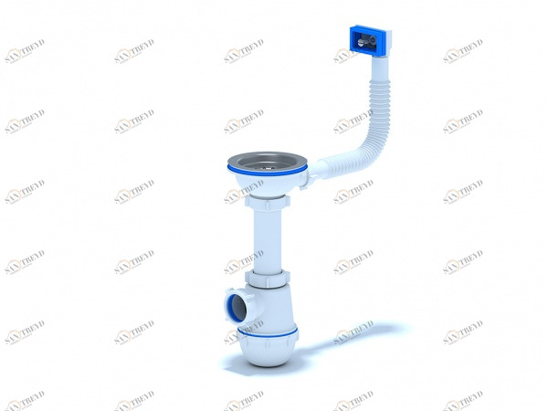 Сифон 1 1/2х40 с переливом мойки С0140S АНИ С0140S АНИ пласт 151741