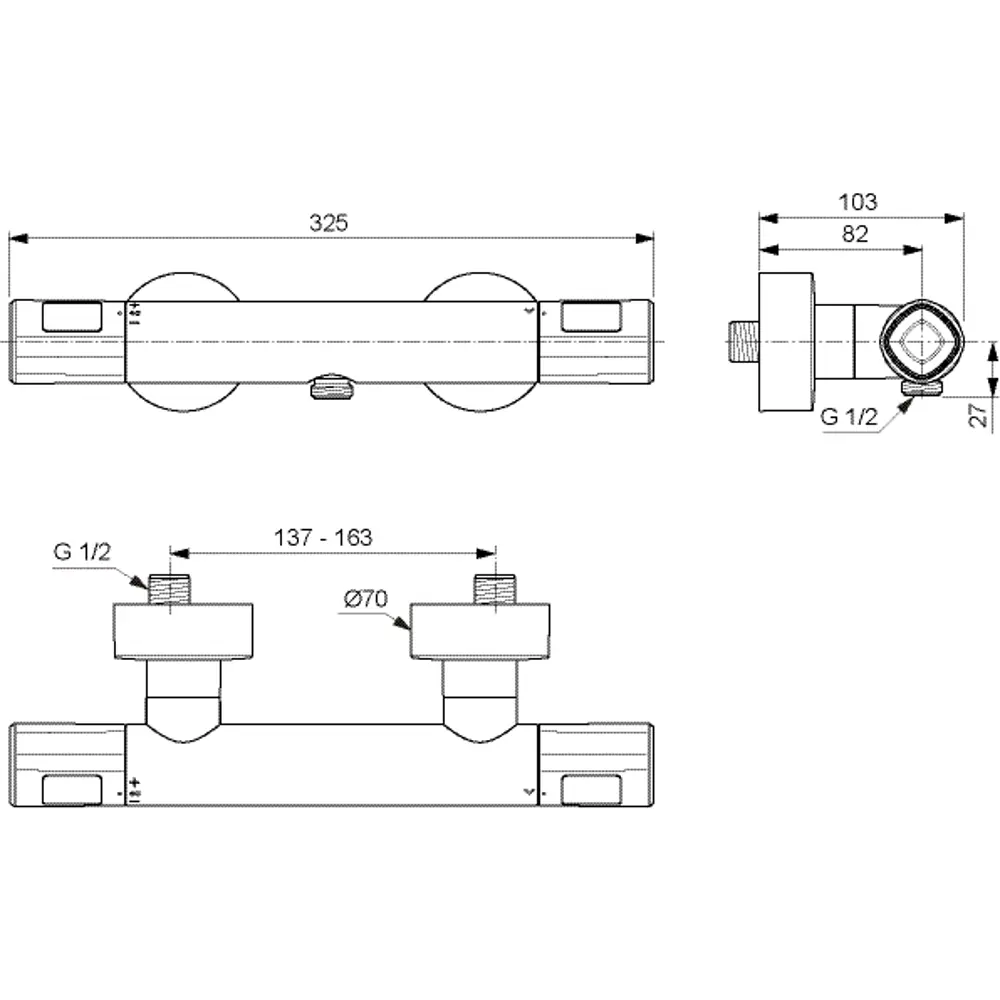 Смеситель термостатический Ideal Standard для душа T100 цвет хром 85882919 STLM-2126569  - Вид №4
