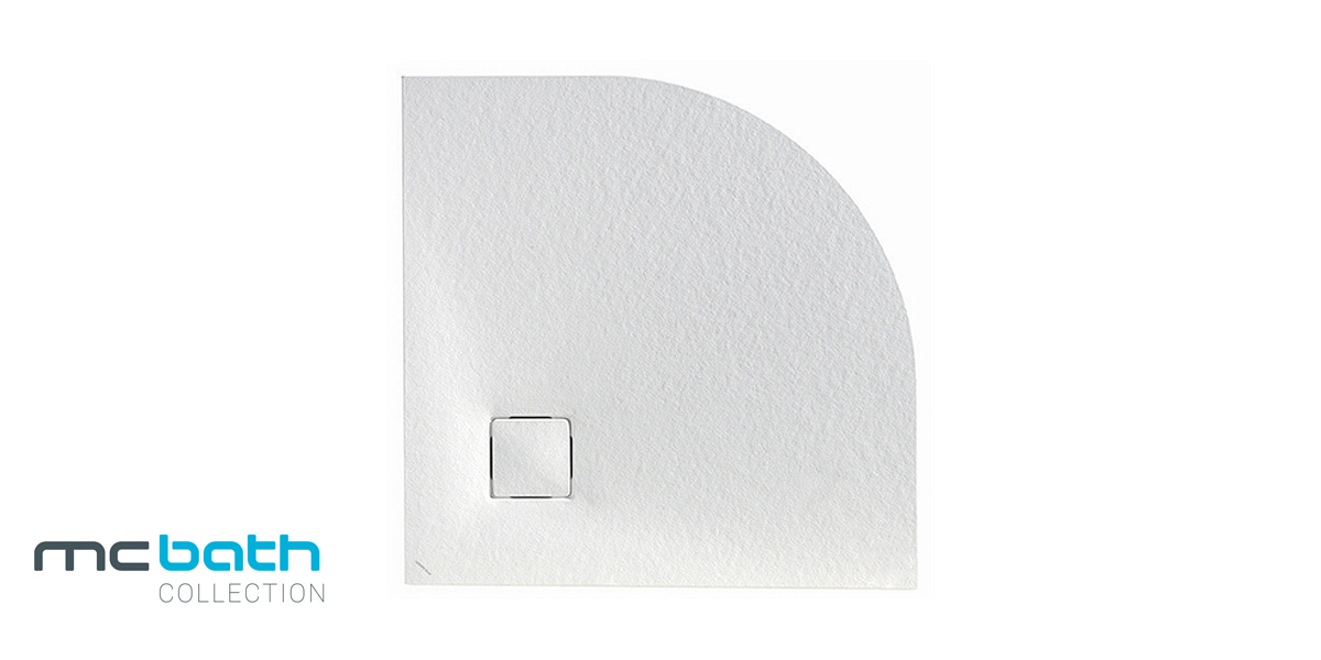 ДУШЕВОЙ ПОДДОН УГЛОВОЙ MALENKE 100X100 СМ STONE COVER WHITE McBath Q7 - Вид №3