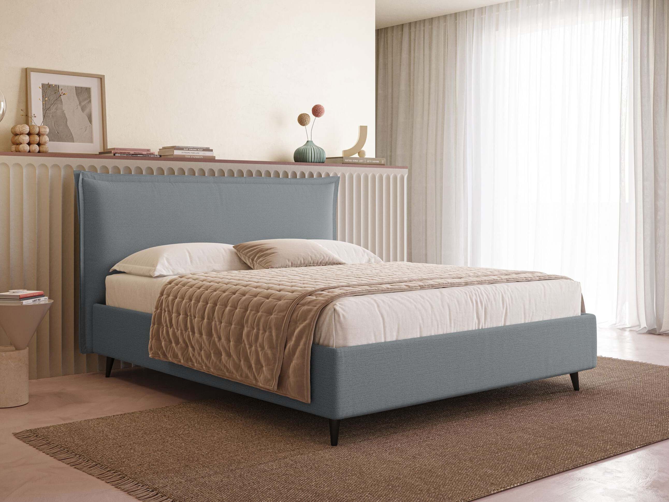 Съемная кровать для хранения ткани с мягким изголовьем Divani.Store HANS ARCH-00058079